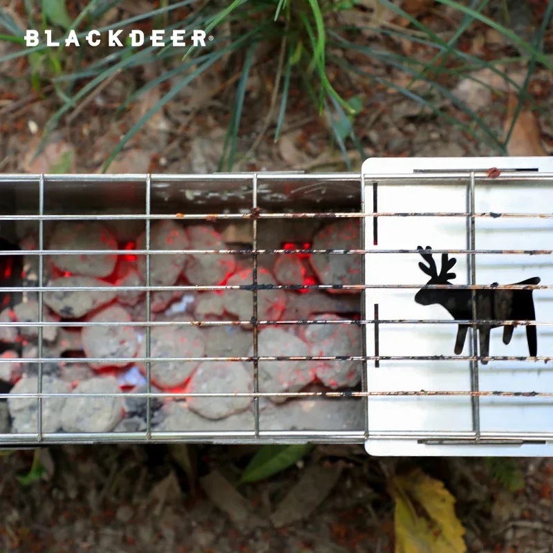 Imagem -04 - Blackdeer-portátil Fogão de Acampamento Queimador de Buracos Fogo de Madeira Obras Tocha Cozinha Leve Braseiro Churrasqueira Aço Inoxidável