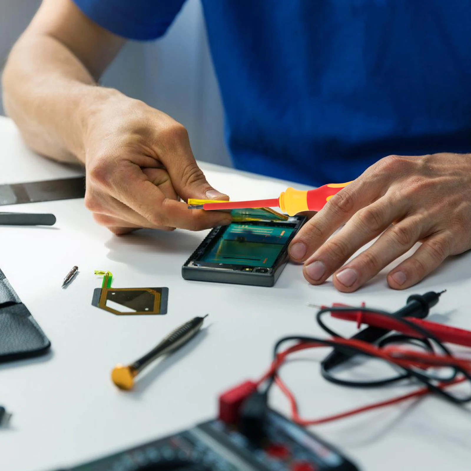 

1Set Electrical Tools Insulated Screwdriver Kit Safe Materials Portable Bag Design Long-Lasting Use Electrician Tools