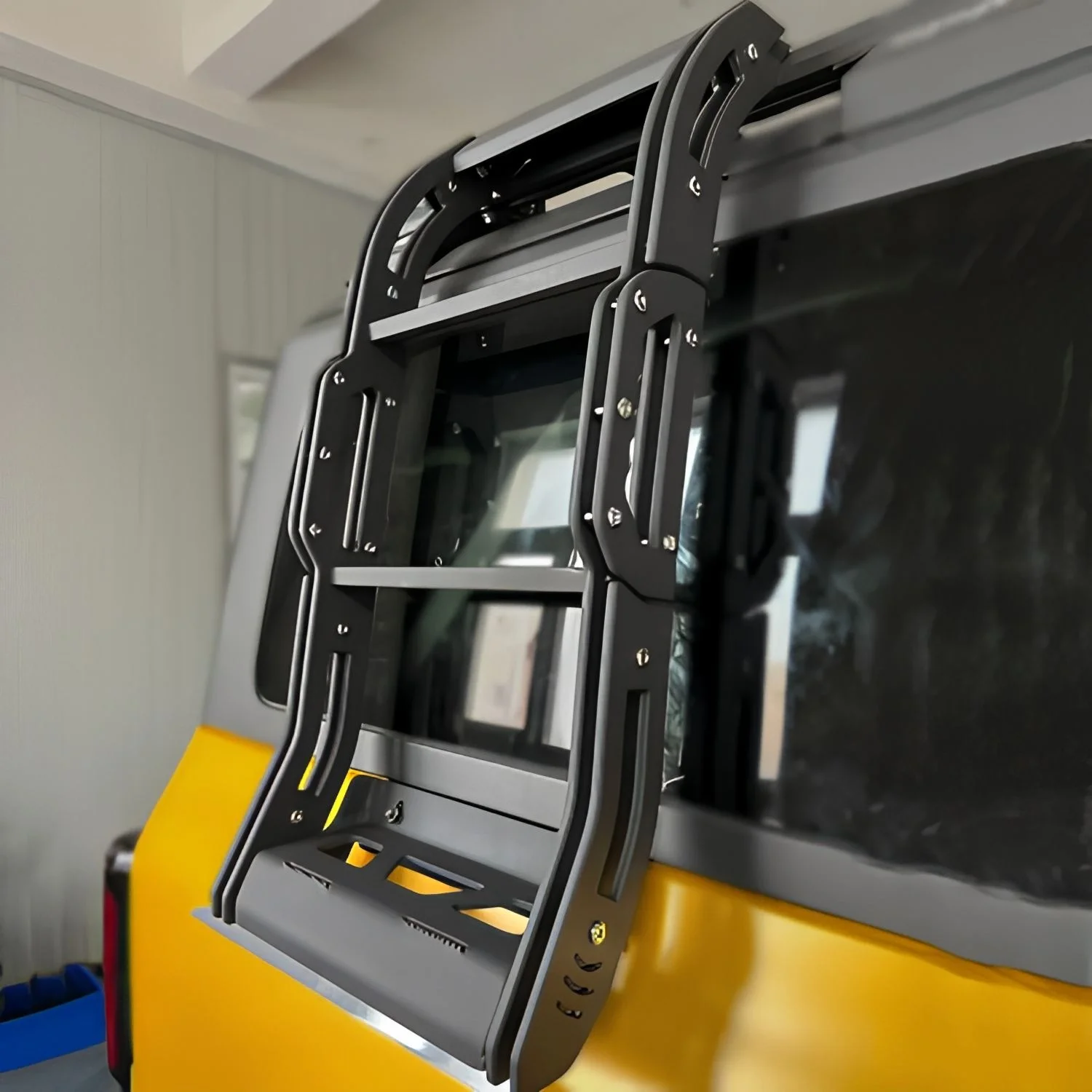 Universal Roof Rack Ladder Regular Size for SUV Truck Van Off Road Vehicle Cargo Access Climbing Step
