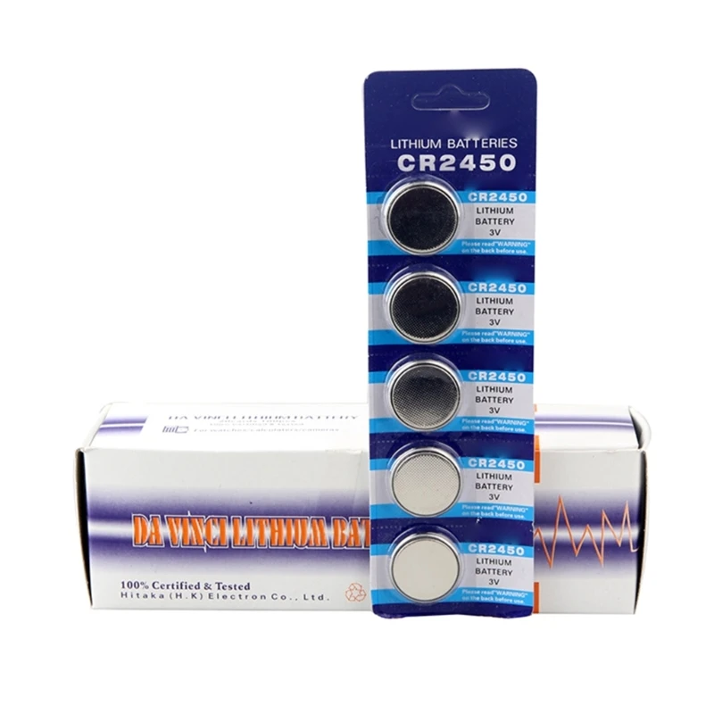 CR2450 Batteries Coin Cells Battery for Car Keys Dependable and Efficient Power Solution Suitable for Small Electronic