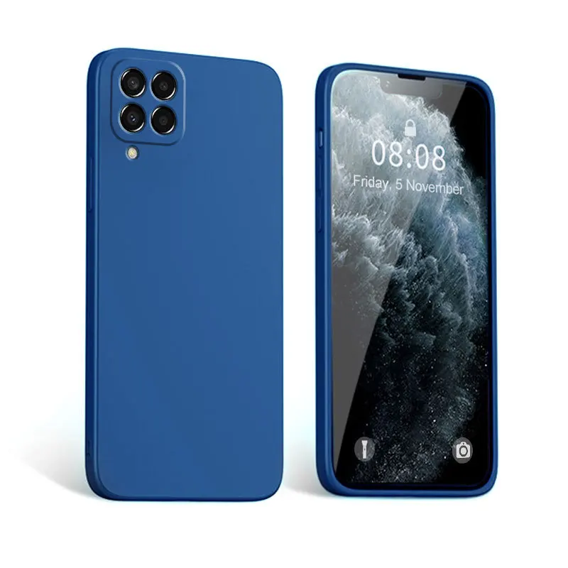 Funda Platz Telefon Fall für Samsung Galaxy A22 4G M22 M32 4G Flüssigkeit Silikon Fundas Kamera Schutzhülle zurück Abdeckung Fall – Detail 2