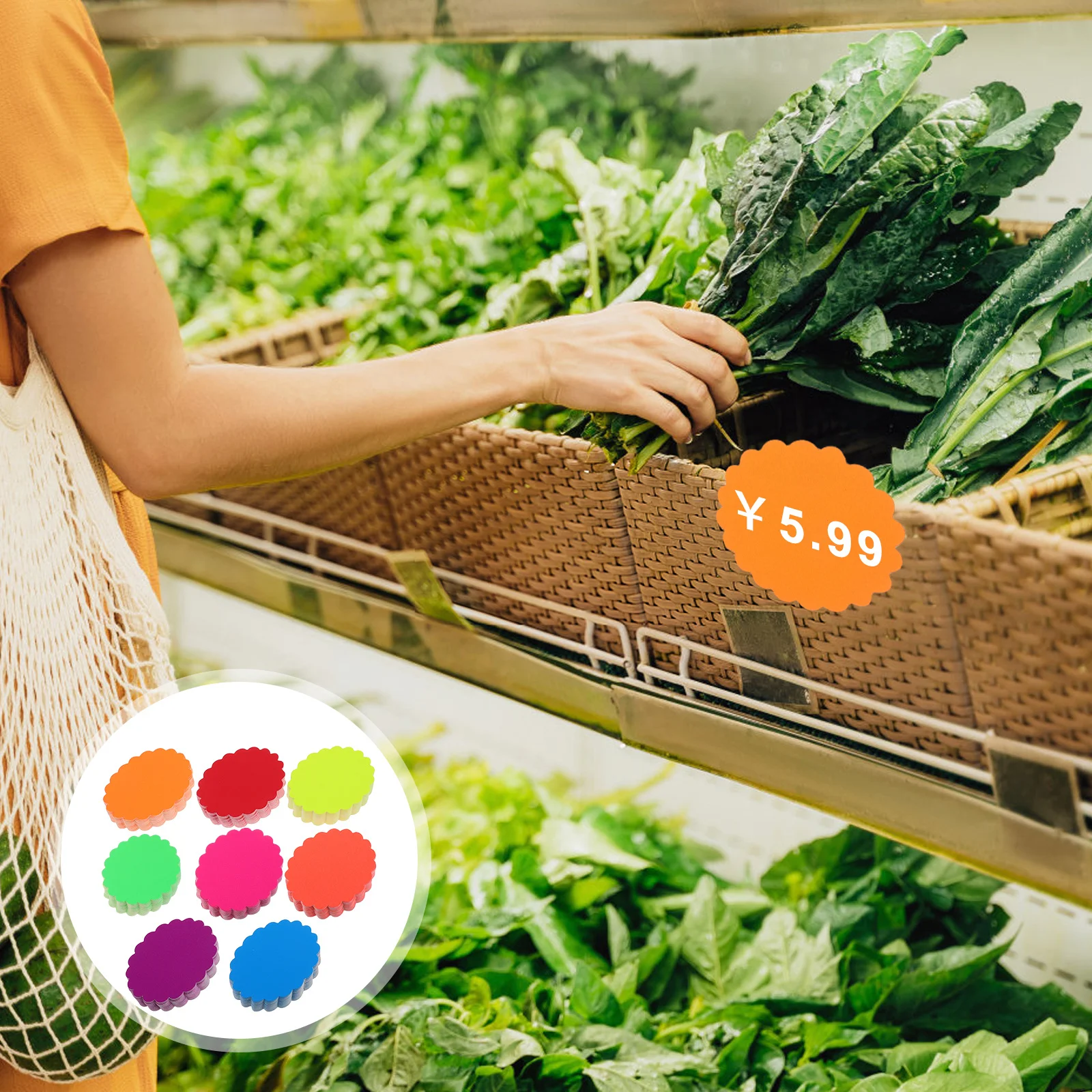 

400Pcs Fluorescent Burst Sale Tags for Stores Eye-Catching Retail Signage Easy to Use Blank Labels Sold Tags for Sale Sign