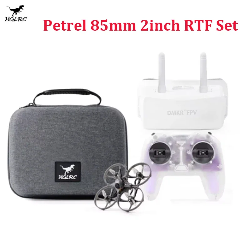 HGLRC Petrel 85mm 2inch RTF Set Petrel 85Whoop Drone with C1 Remote Controller 5.8G FPV Goggles for FPV Pilot Beginner