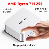 Aoostar MACO Mini PC Gamer AMD Ryzen 7 H 255 Fingerprint OCuLink 2*USB4 2*NVMe 2*2.5G LAN Windows 11 WiFi6 Desktop NUC Computer