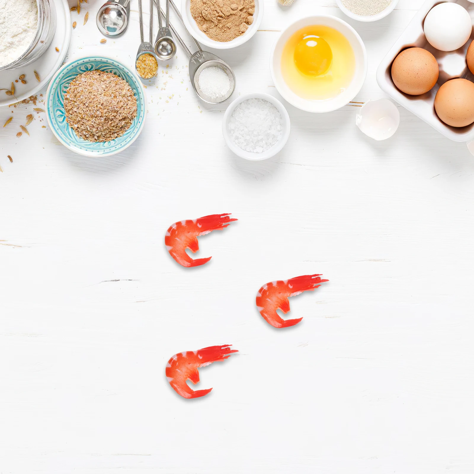 

5pcs shrimp Fake Food Shrimp Decoration Fake Food Shrimp Educational Learning Plaything