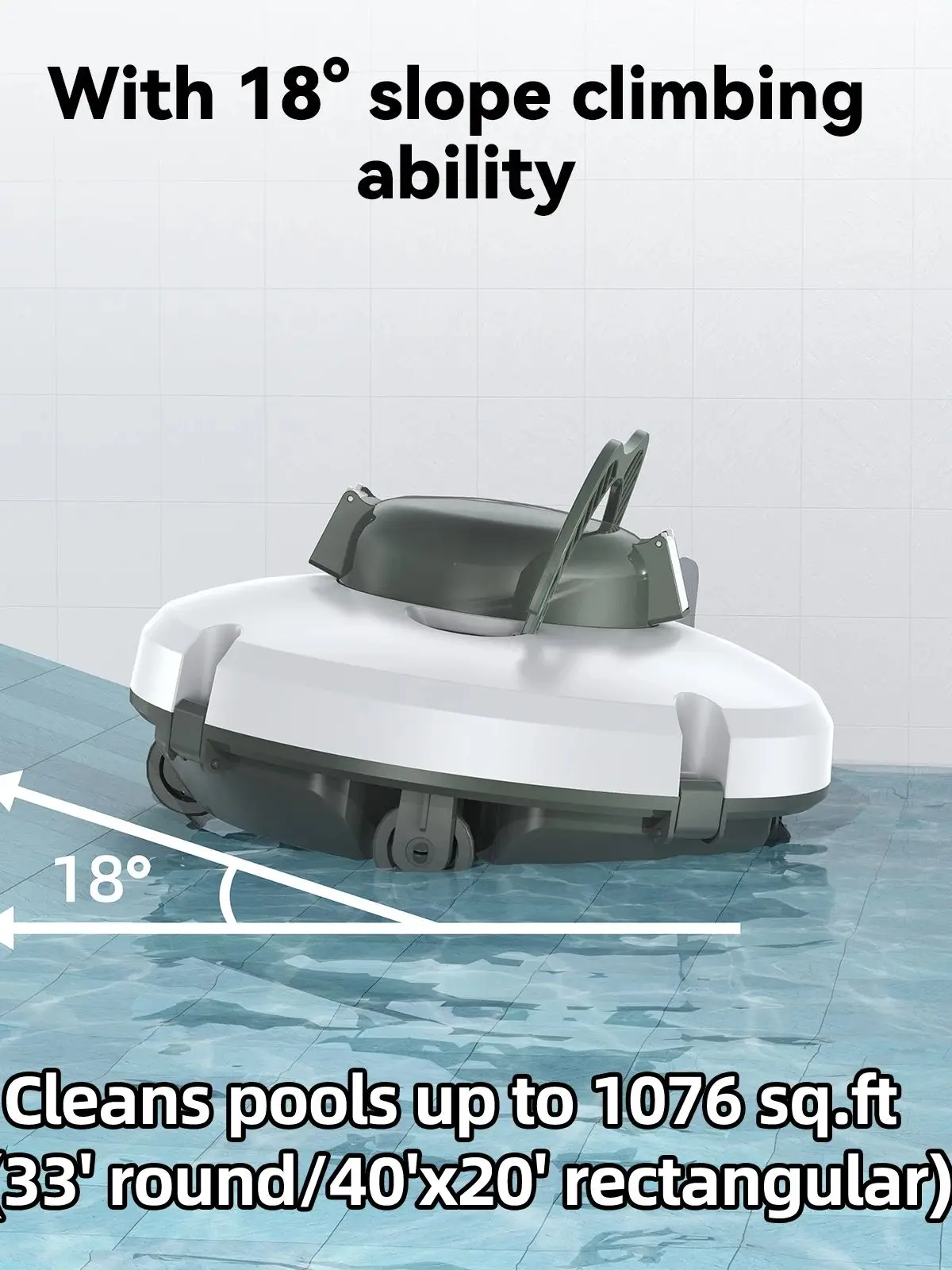 Redkey S100 Slimme Draadloze Robotische Zwembadreiniger Volledig Automatische Zwembadreinigingsrobot Onderwaterstofzuiger Zelfopstelend - afbeelding 2