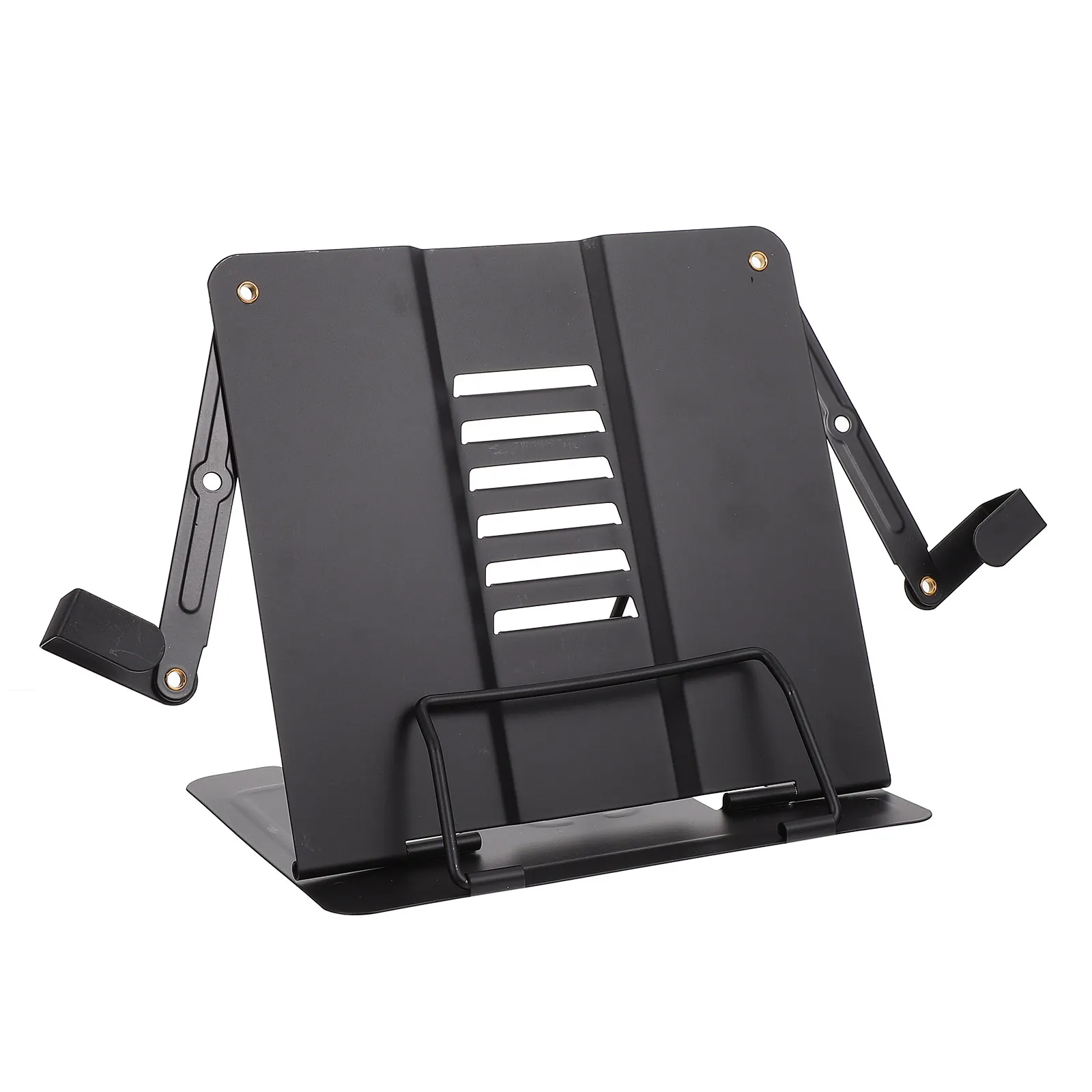 1Pcs Heavy-Duty Iron Book Holder Reading Stand Desktop Bookshelf for Piano Scores Music Sheets Students Home Office Library