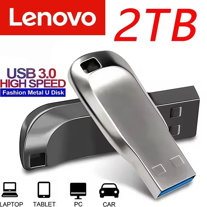 

Lenovo Flash Drives 2TB 1TB USB 3.0 Mini High-Speed Stable Metal Pendrive Stick Waterproof Portable Secure Plug-and-Play U Disk