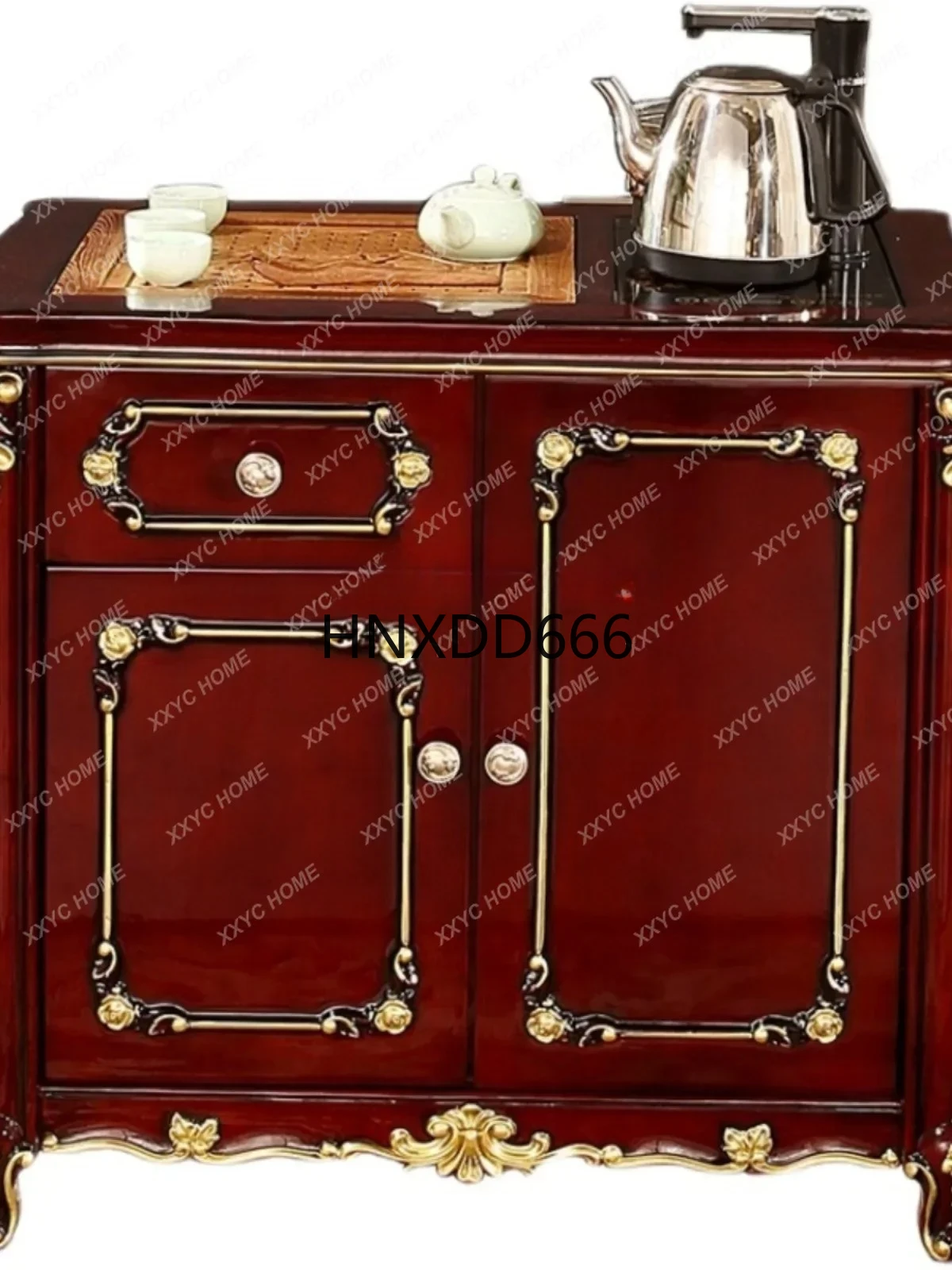 

Домашний мобильный балкон, чайный сервиз из цельного дерева, костюм, столик для приготовления чая, европейский стиль