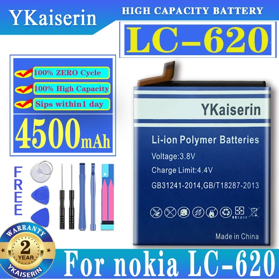 

Аккумулятор большой емкости ykaisсеребрин LC-620 4500 мАч для Nokia LC-620 LC 620 аккумулятор + трек-код