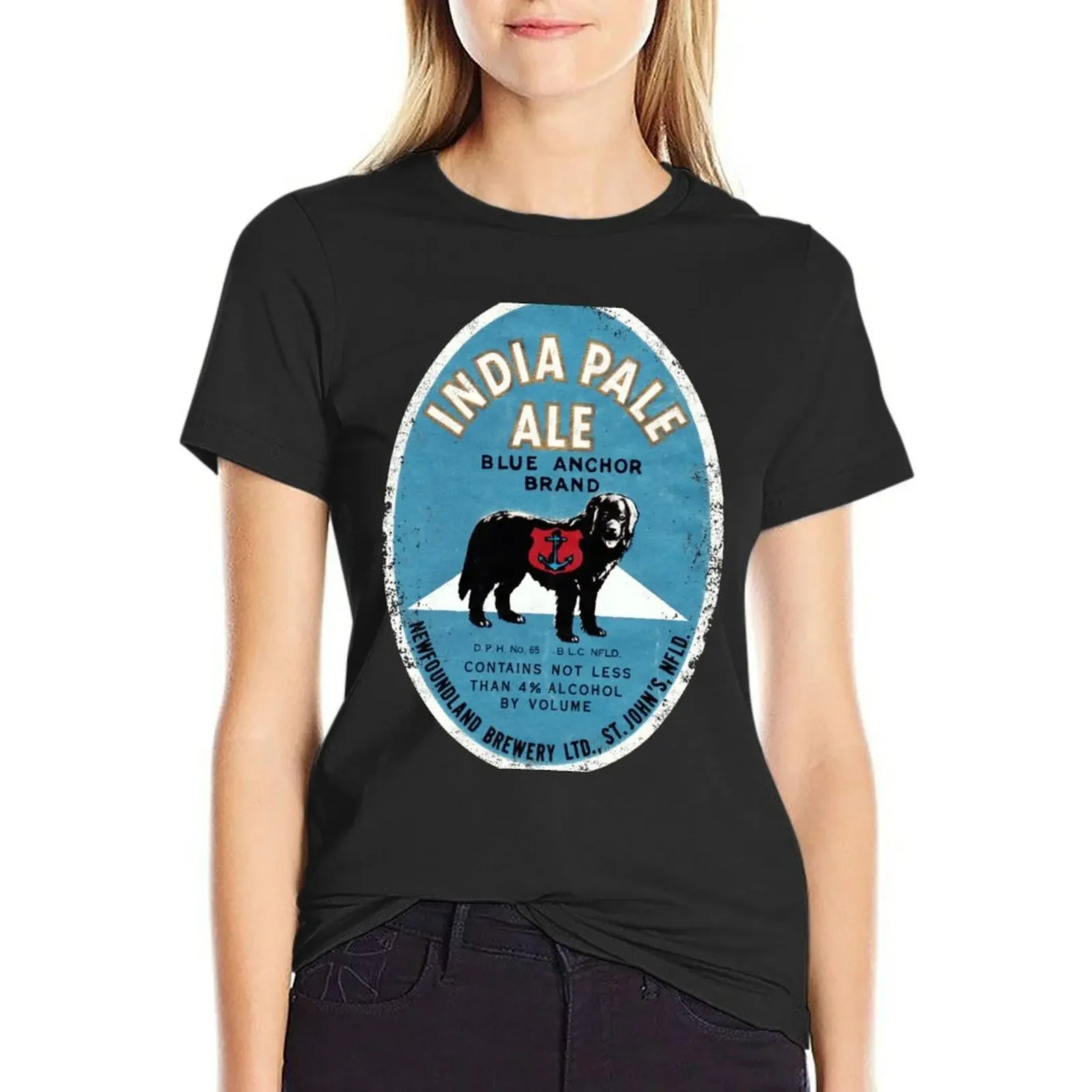 

Newfoundland Beer Label (Blue Anchor) T-Shirt aesthetic clothes hippie clothes new edition funnys Woman fashion