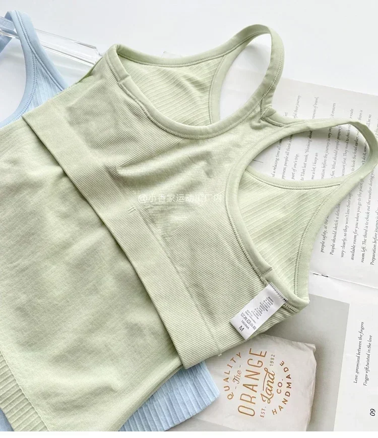 Lemon EBB-Camiseta sin mangas de Yoga para mujer, chaqueta deportiva con forma de camiseta sin mangas para correr, gimnasio, Fitness, sujetador sin mangas con almohadilla para el pecho, primavera y verano