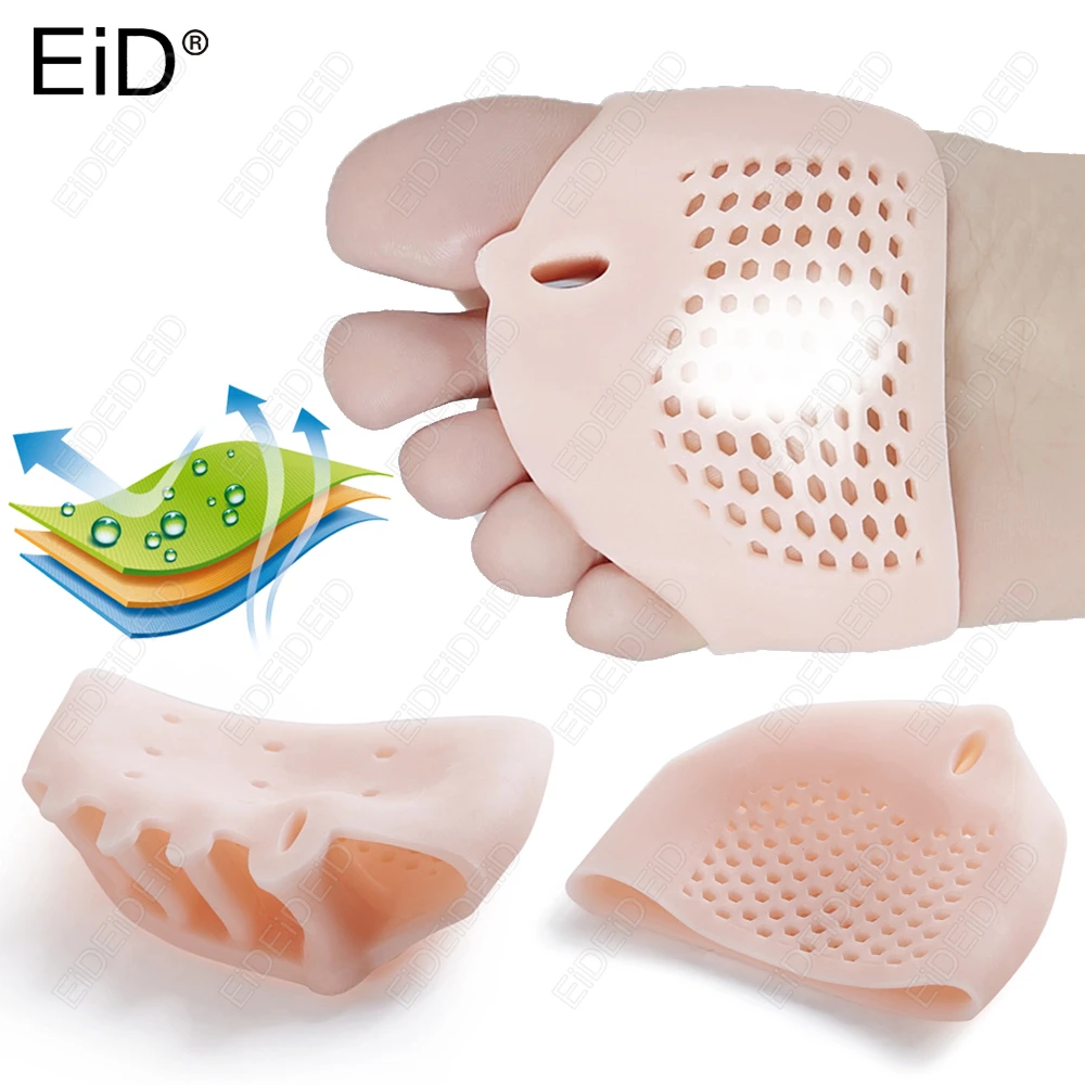2PCS Silicone Gel Insoles Toe Separator Thumb Valgus Orthopaedic Foot Protector Bunion Adjuster Hallux Guard Feet Care Cushion