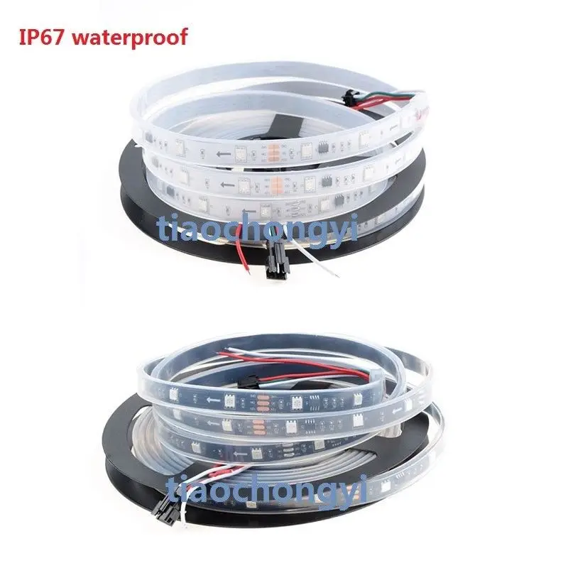 DC12V WS2811 RGB Addressable 5050 led light strip IP67+RF Wireless Controller+12V LED power KIT
