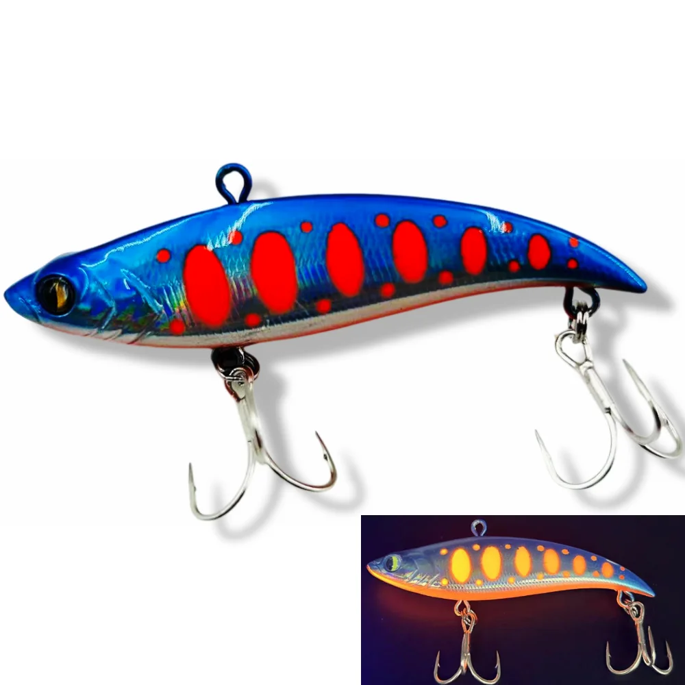 Rattlin Vika 75S Ice Fishing Vib Lures 75mm/16g 90mm/28.5g Winter Vibration Bass Pike Bait 90mm 18g Rattlin Smith Bay Blue Lure