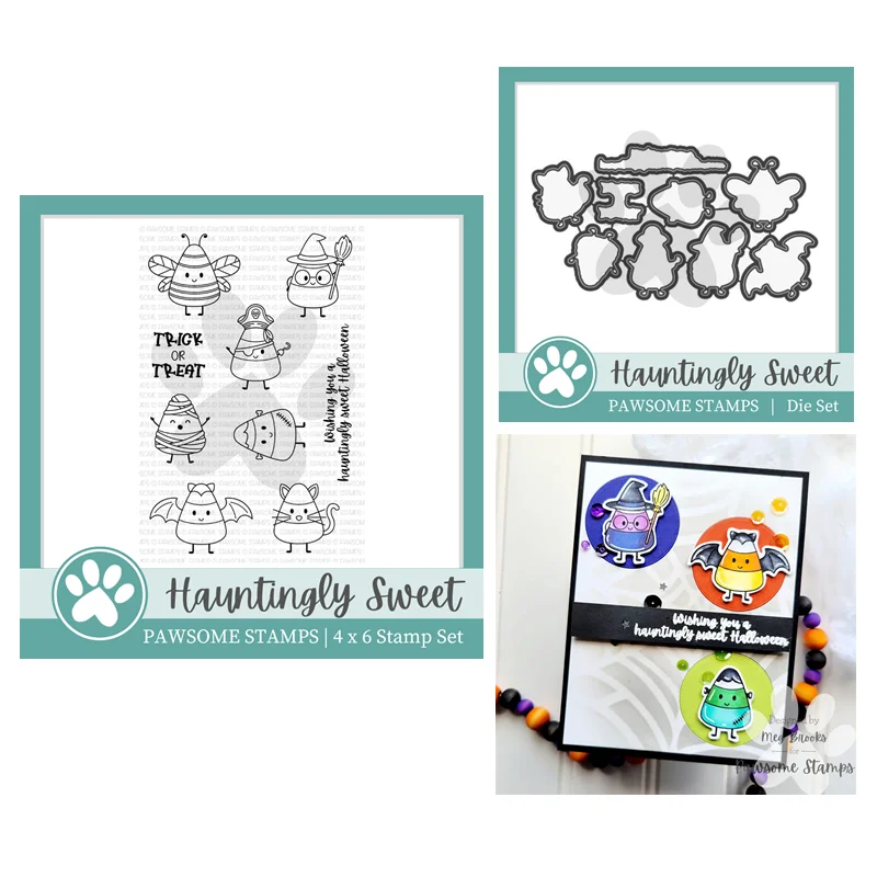 

Hauntingly Sweet Halloween August 2022 New Clear Stamp Set Scrapbooking for Paper Making Cutting Dies Frame Card Craft Supplies