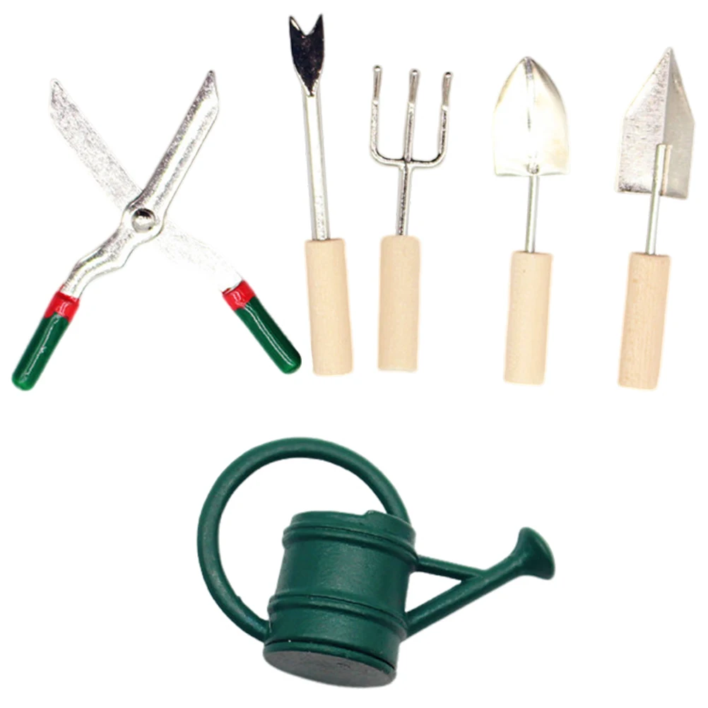 

Miniature Gardening Tool Set Simulation Tools Tiny Watering Can Dollhouse Accessories Houseplant Decor Farm Scissors Mini Toys