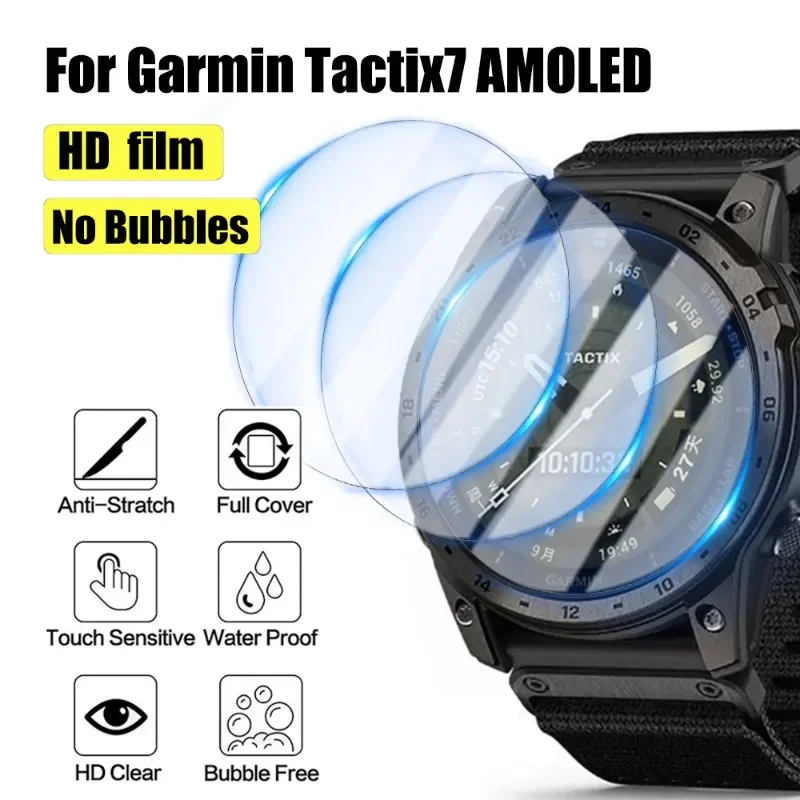 Screen Protector for Garmin Tactix 7 Amoled HD Tempered Glass Film for Garmin Protective Cover Tactix7 AMOLED Smarta Watch Film