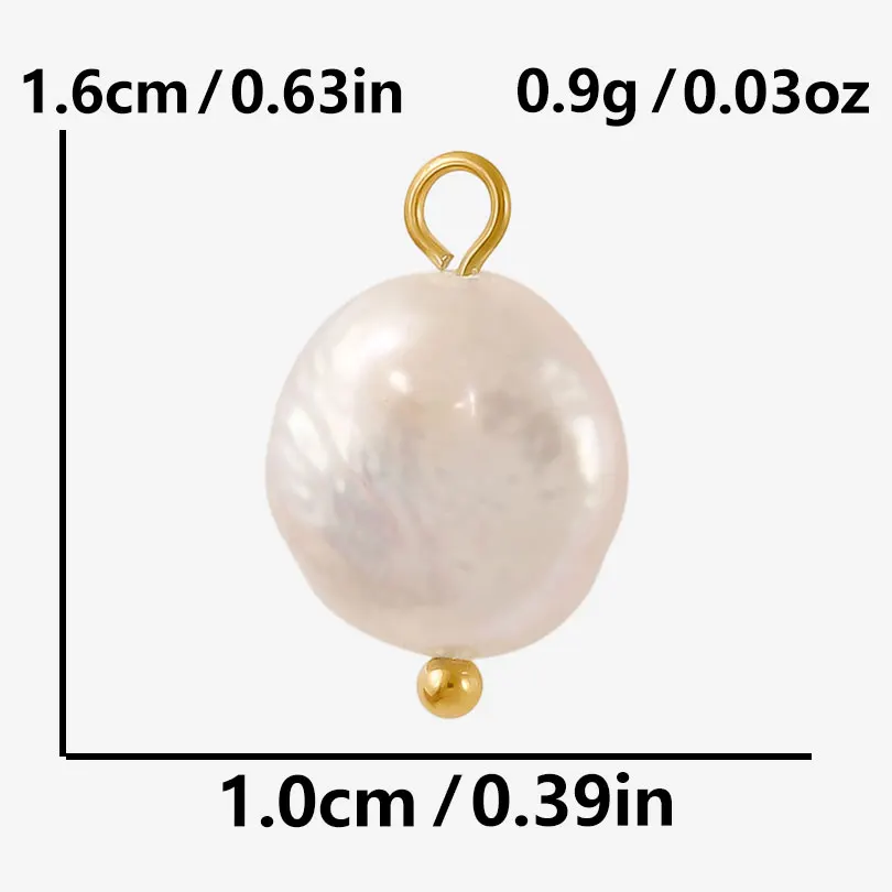 Irregular Flat Round Natural Pearl Necklace & Hoops Earrings Set