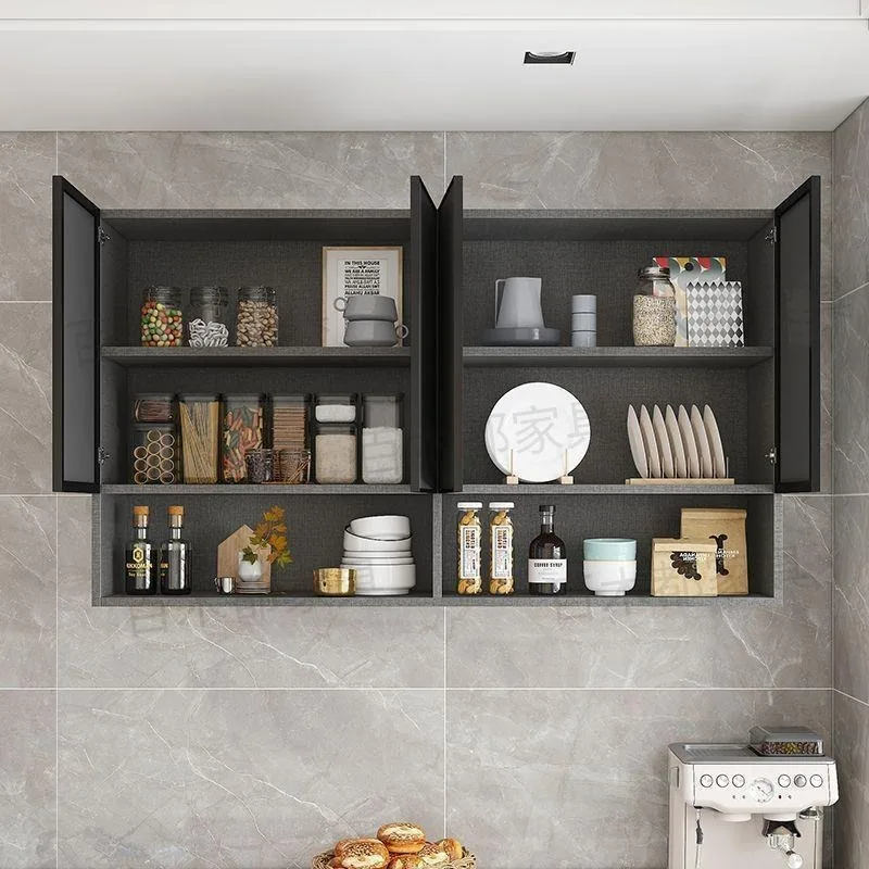 Solid wood kitchen hanging cabine dining room  storage cabinet kitchen hanging cabinet storage