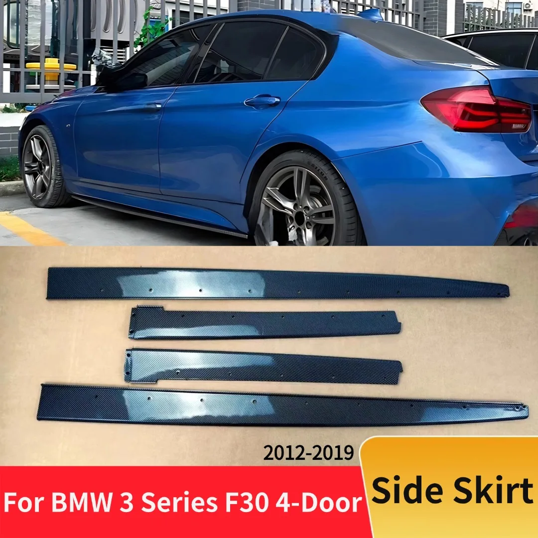 Hoge Kwaliteit ABS Auto Side Rok Voor BMW 3 Serie F30 F31 2012-2019 4 STUKS Splitters Diffuser Bumper spoiler Body kit Glanzend Zwart