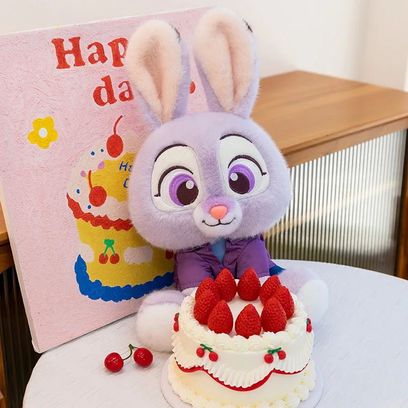 60cm Disney Zootopia Judy Rabbit and Nick Fox Plush Toys Stuffed Animal Dolls Sitting Style Soft Baby Kids Birthday Xmas Gift