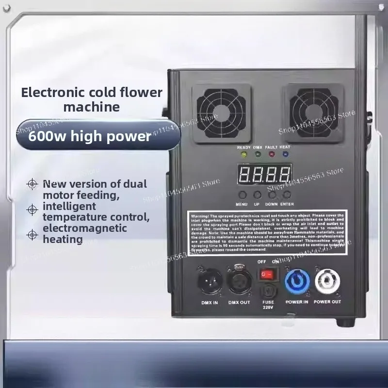 600W Cold Sparks Machine with Flightcase, Wireless Remote, Stage Equipment for DJ Party Wedding