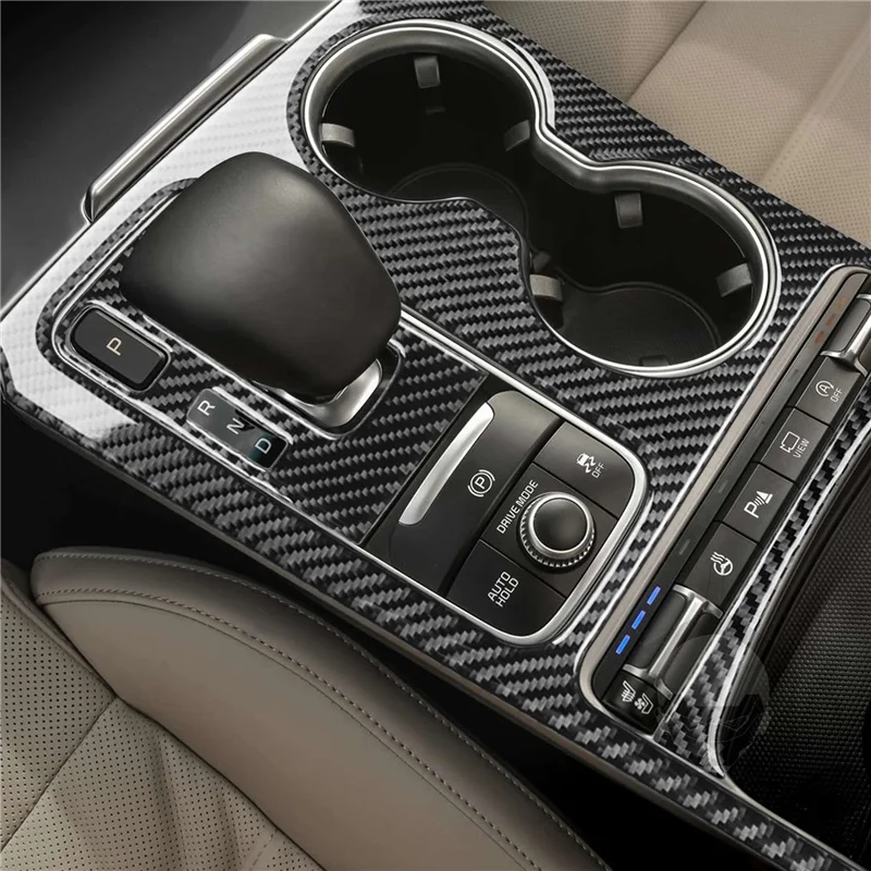 

Для Kia Stinger 2019-2023 Запчасти для салона автомобиля, панель шестерни, держатель для чашки, набор отделки, наклейка, украшение