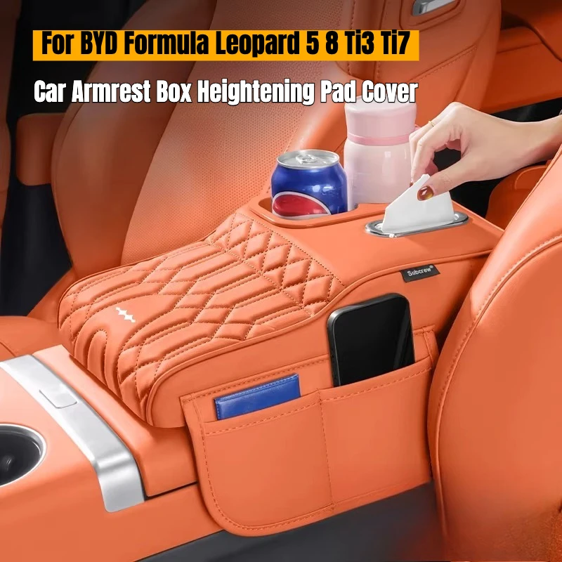 

Для BYD Formula Leopard 5 8 Ti3 Ti7: Накладка-увеличитель для подлокотника, чехол для подлокотника, держатель для салфеток, подстаканник, органайзер, подушка-накладка