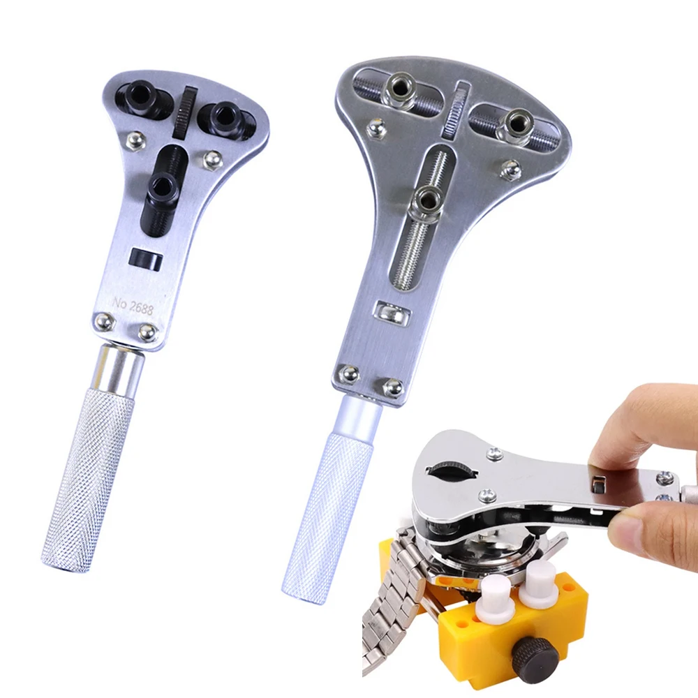 

For Watchmaker Tools Screw Adjustable 3 Claws Back Case Opener Wrench Remover Watch Battery Press Closer Remover Wrench Tool