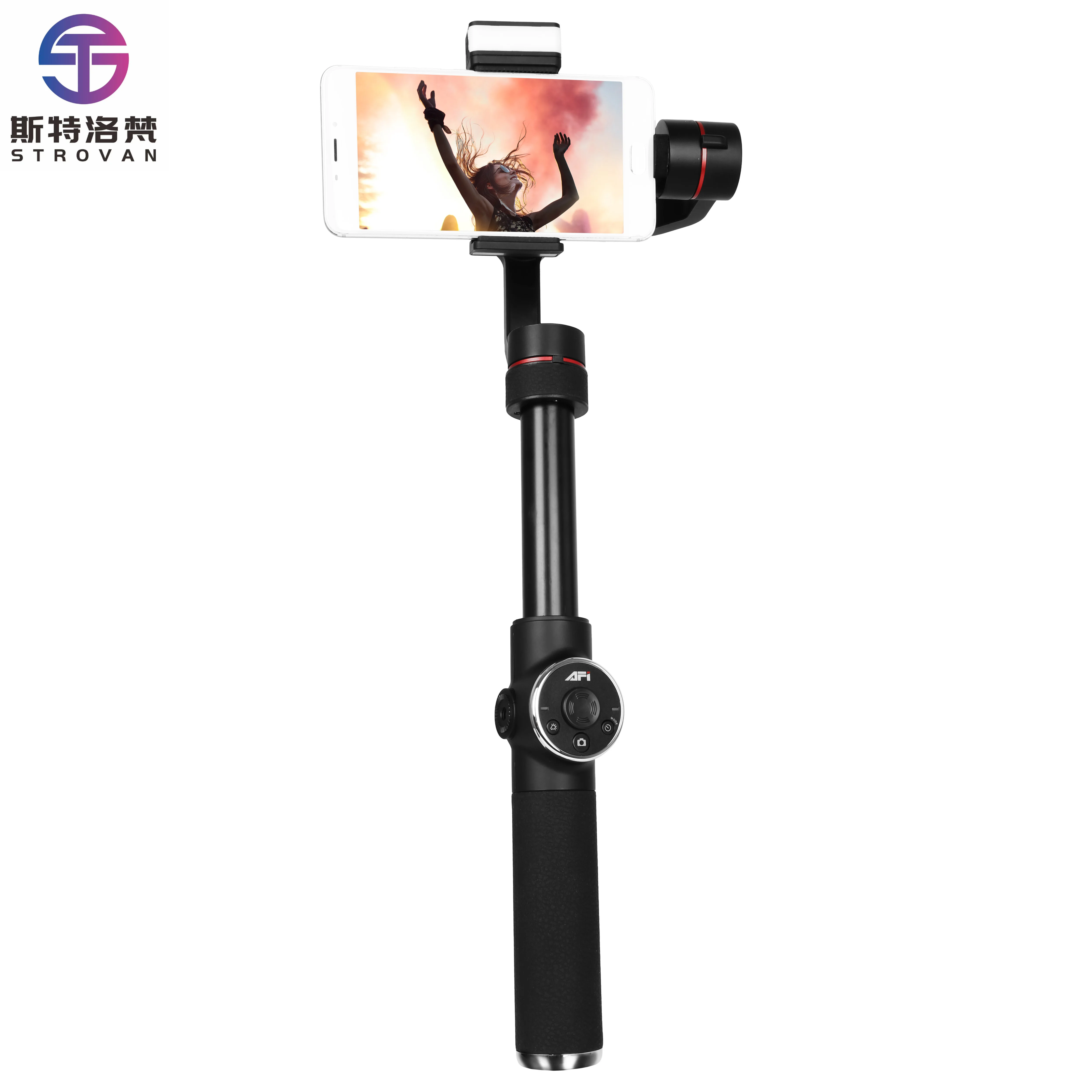 AI Face Tracking V5 Gimbal Stabilizer Phone  360 Degree Fill Light Selfie Stick 3 Axis Gimbal Stabilizer Sports