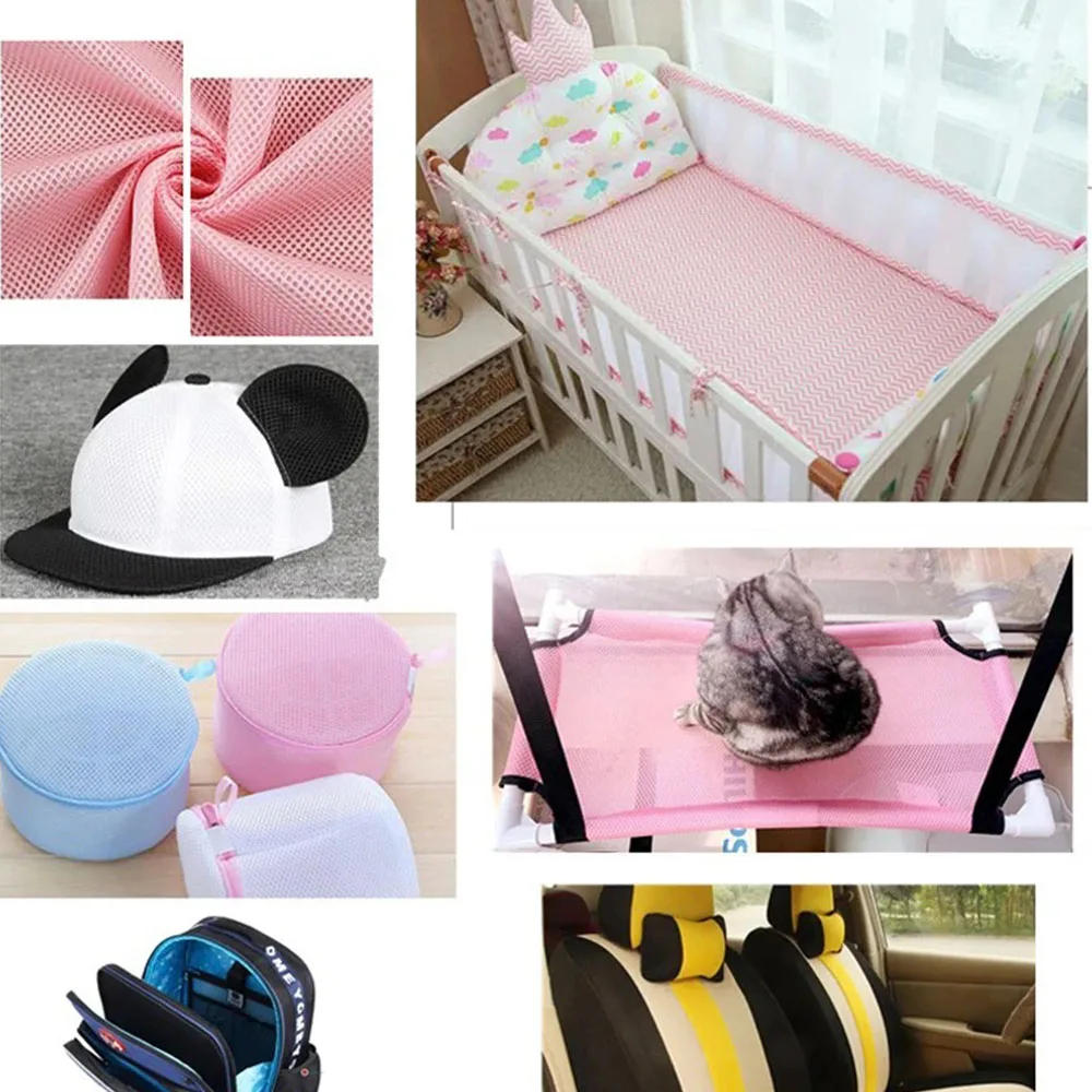 Tecido de Malha 3D Respirável com Camada de Ar, Cor Sólida, para Artesanato DIY, Estofamento, Cadeiras, Caixas de Som, Capa de Rede à Prova de Poeira e Som