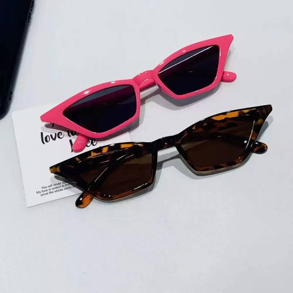 Fashion PC Cat Eye Sunglasses UV400 Block Glare Driving Sun Glasses Clear View Small Frame Shades Driving