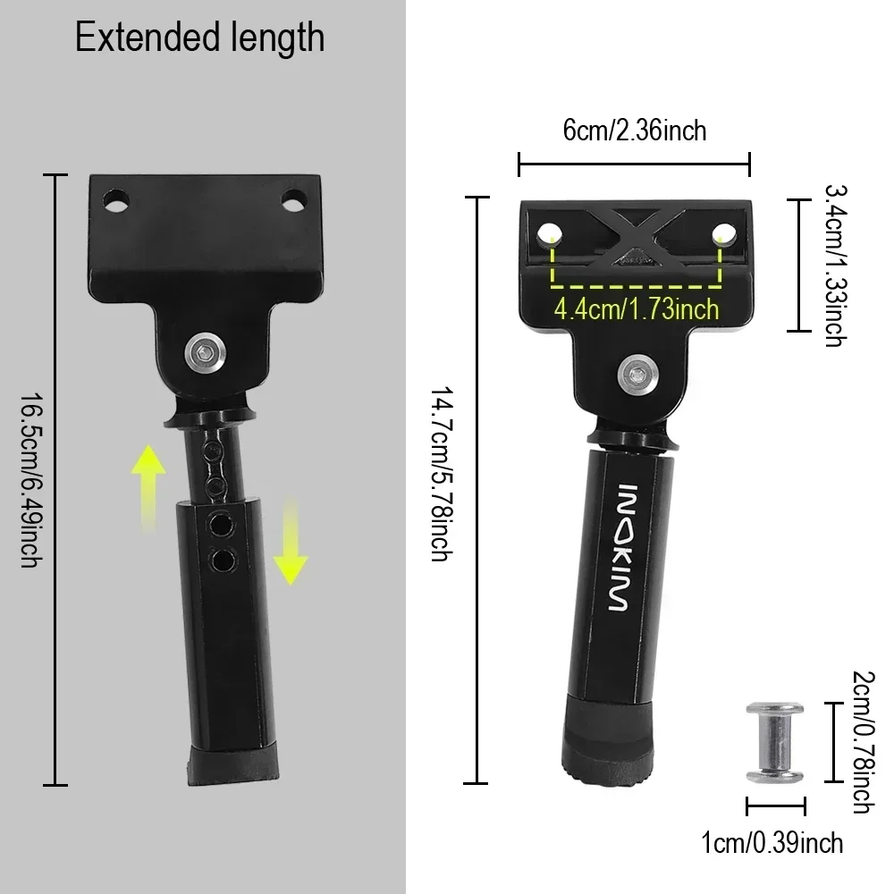 Upgrade des E-Scooter-Parkständer mit Schraube für INOKIM OXO OX Elektroroller, Fußstütze, höhenverstellbares Verlängerungsset – Detail 7