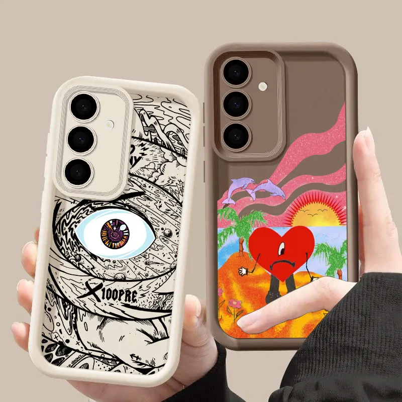 Bad Bunnys Love X100pre S26 Ultra Case For Samsung Galaxy S26 S25 S24 S22 S23 Ultra S21 Plus S20 S25 FE Camera Protection Cover