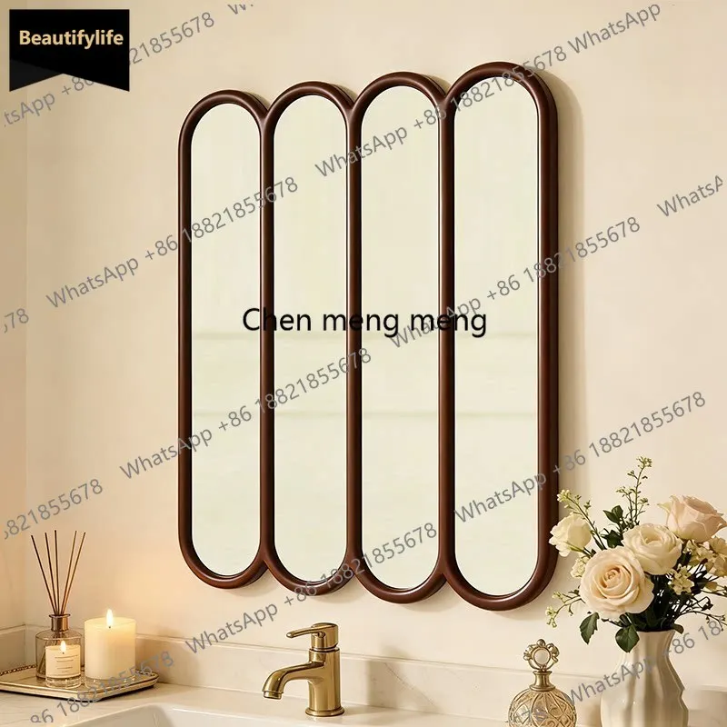 

C139 American retro bathroom mirror wall hanging sink medieval makeup mirror bedroom vanity mirror