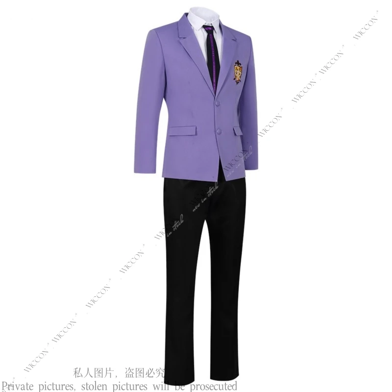 High School Cosplay Costume Uniform Suo Tamaki Fujioka Haruhi Hikaru Hitachiin Kaoru Hitachiin Honey Halloween Party Daily