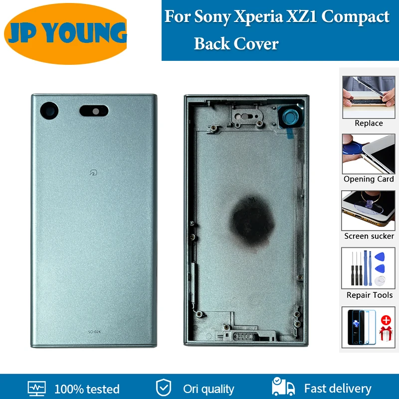 Original For Sony Xperia XZ1 Compact Back Battery Cover G8441 SO-02K Housing Case For Sony XZ1 Mini Battery Cover Replacement