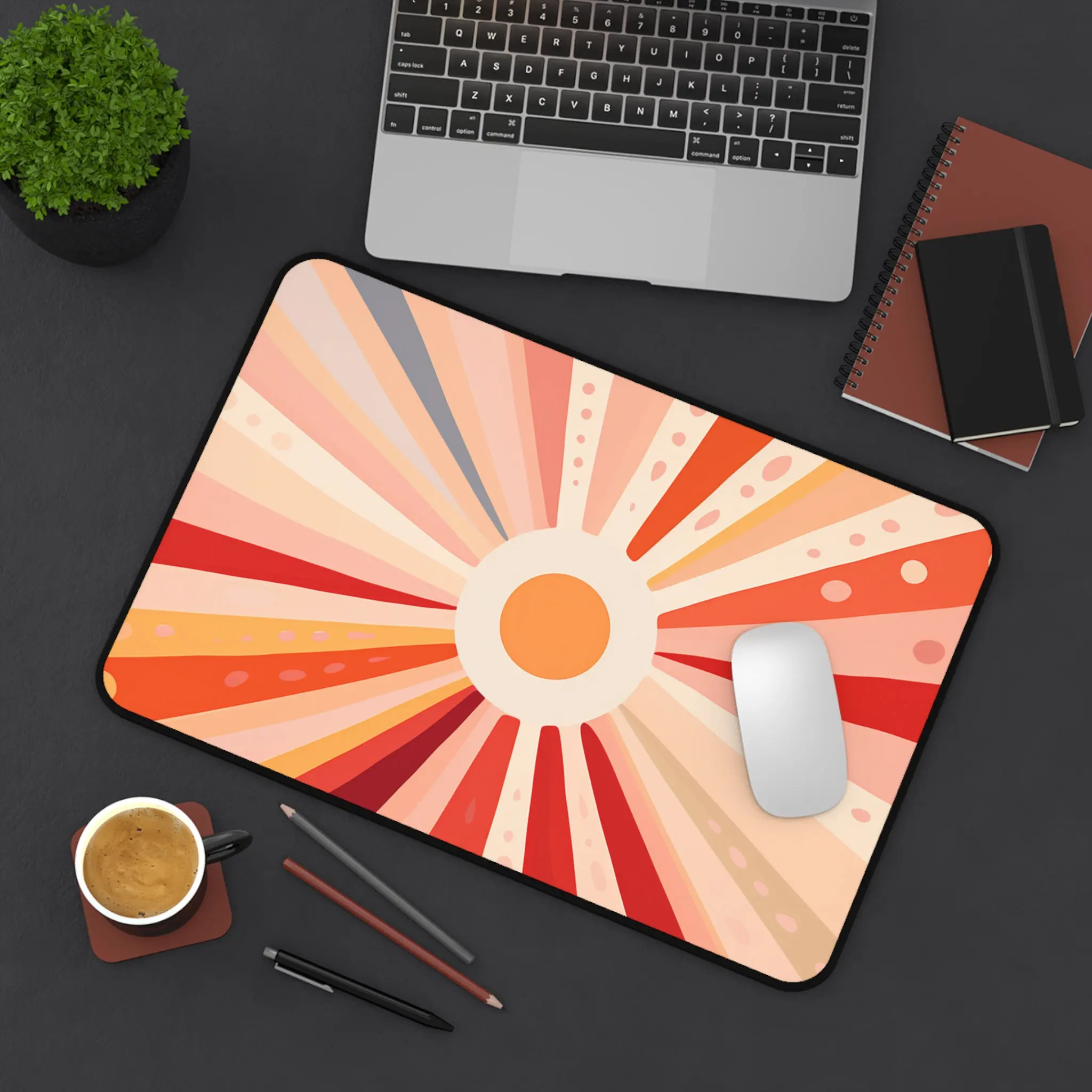 Boho Desk Mat, Large Mouse Pad, Abstract Desk Mats, Office Gift, Gaming Desk Pad, Colorful Aesthetic Mousepad, Minimalist XXL