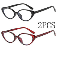 2PCS Anti-blue Light Glasses Simple Cat Eye Eyewear Women Men Daily At Home Eyeglasses Blue Light Blocking Man Lady Eyeglas