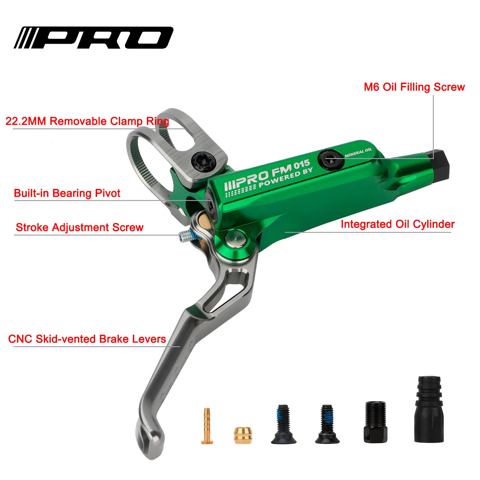 IIIPRO 2 Piston Road Bike Flat Mount Brake Caliper FM015 Oil Pressure 140/160mm Front Rear Brake Bicycle Hydraulic Disc Brake