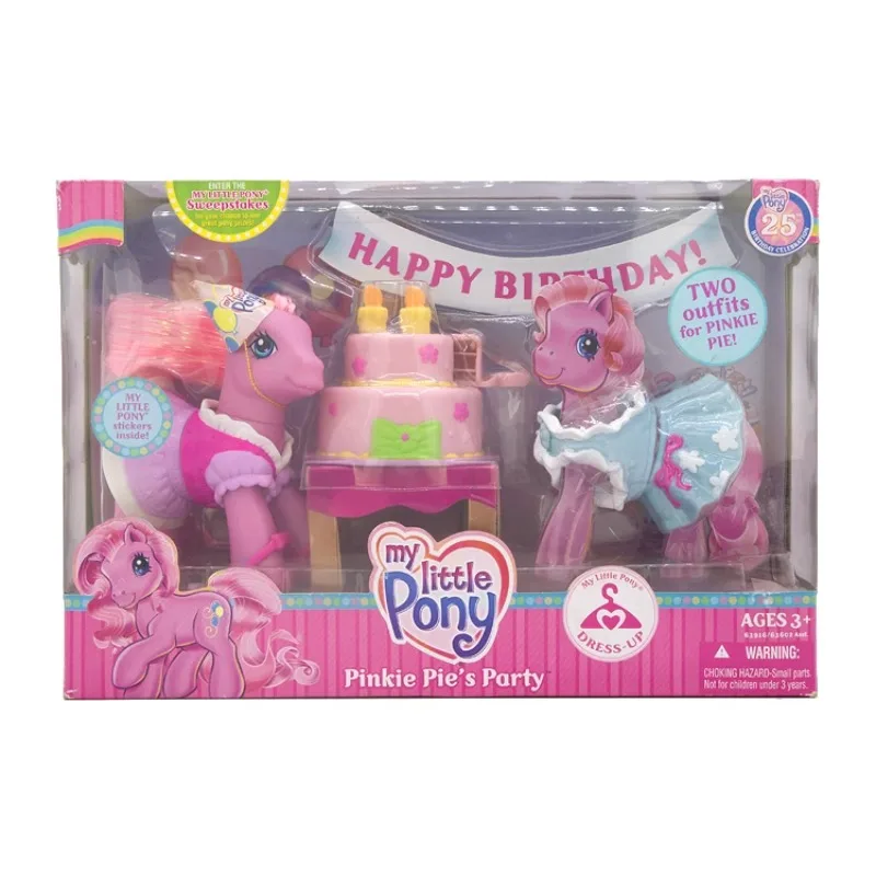 

My Little Pony Figure Fluttershy Twilight Sparkle Pinkie Pie Birthday Celebration Party Cake Pretend Play Collection Toy