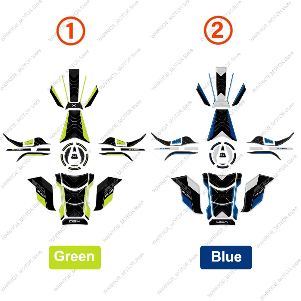 Fuel Tank Pad Stickers For Voge Valico 900DSX 900 DSX 2024 Motorcycle 3D Resin Protective Sticker Kits