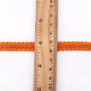 البوليستر حريش مضفر الدانتيل الشريط التشذيب ، إكسسوارات الملابس الخياطة ، القوس الدانتيل ، الحرف اليدوية ، زخرفة الزفاف ، 5 ياردات ، 12 مم أعلى 10 مبيعات الدانتيل لمفرش المائدة - No6