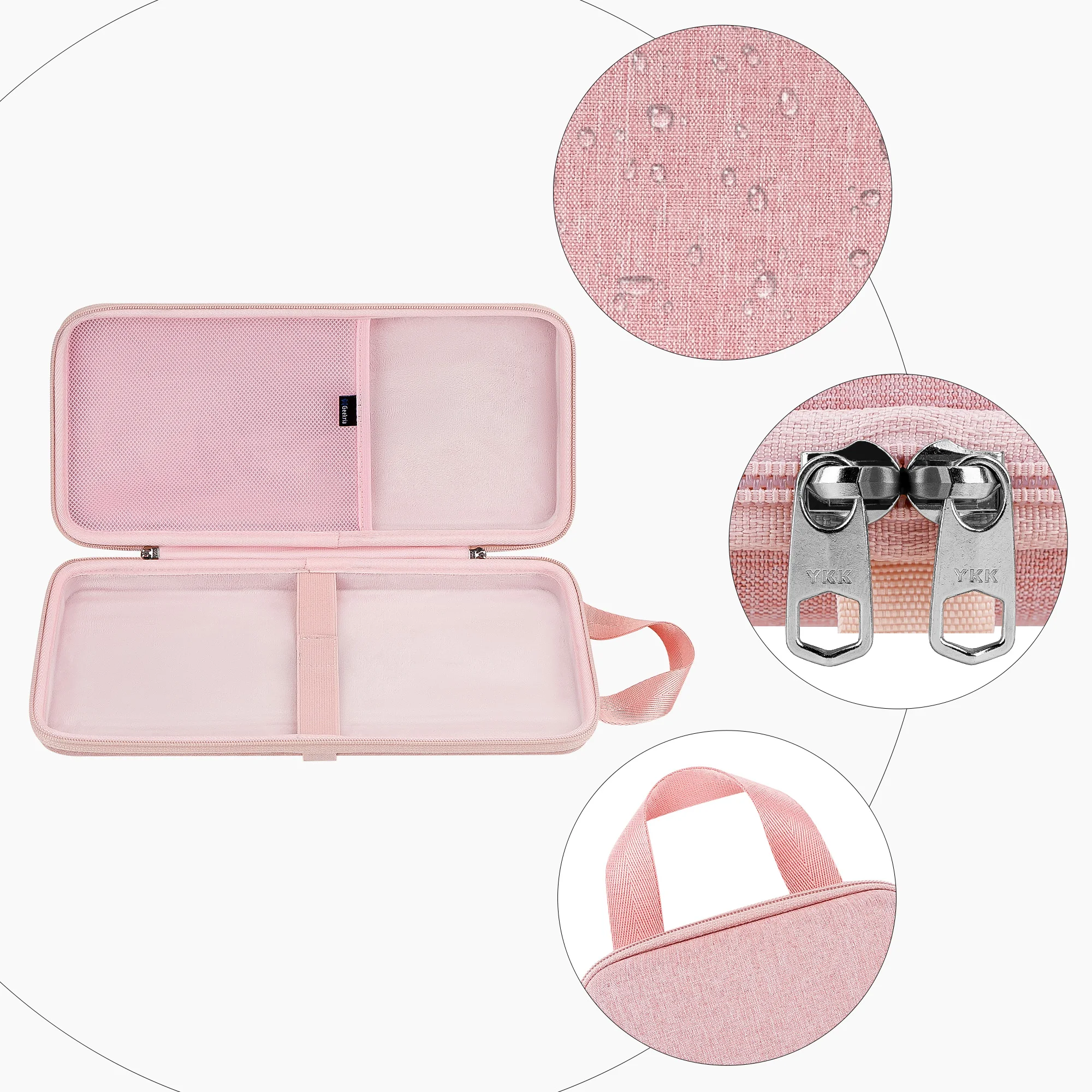 Geekria Slim Hard EVA Case for NuPhy Air75 V3 Logitech MX Mechanical Mini LOFREE Flow84 Flow Lite 84 84 Keys Keyboard Pink