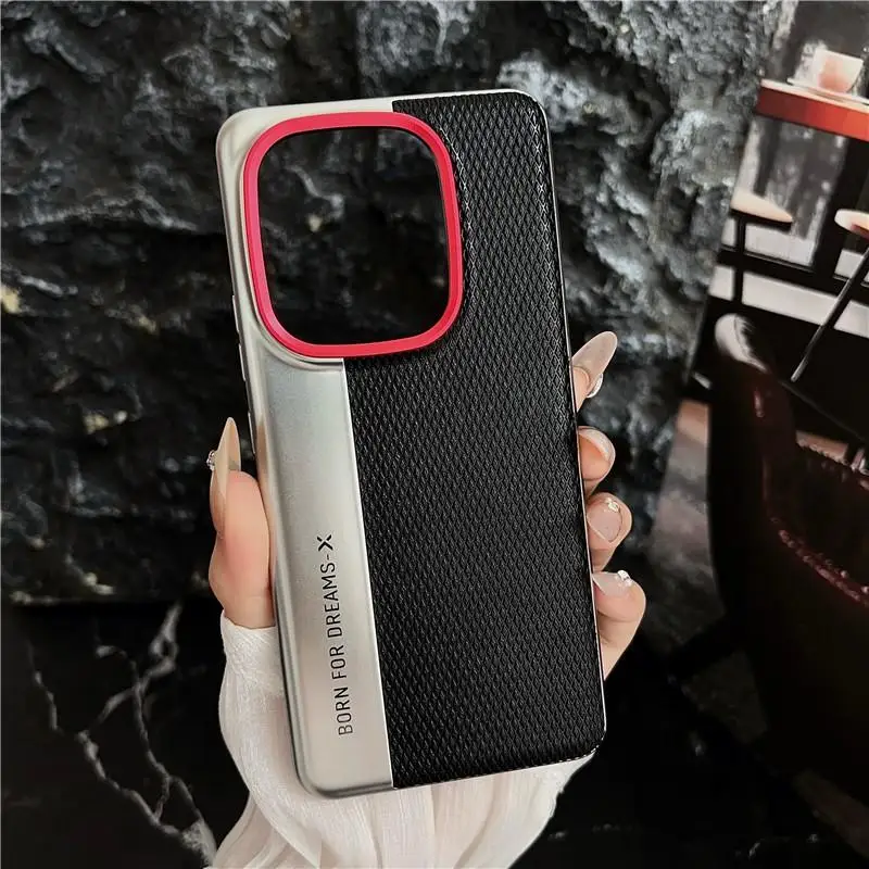 

Роскошный цветной кожаный чехол для телефона Honor Power, высококачественный металлический чехол для камеры с большим отверстием, противоударная жесткая задняя крышка