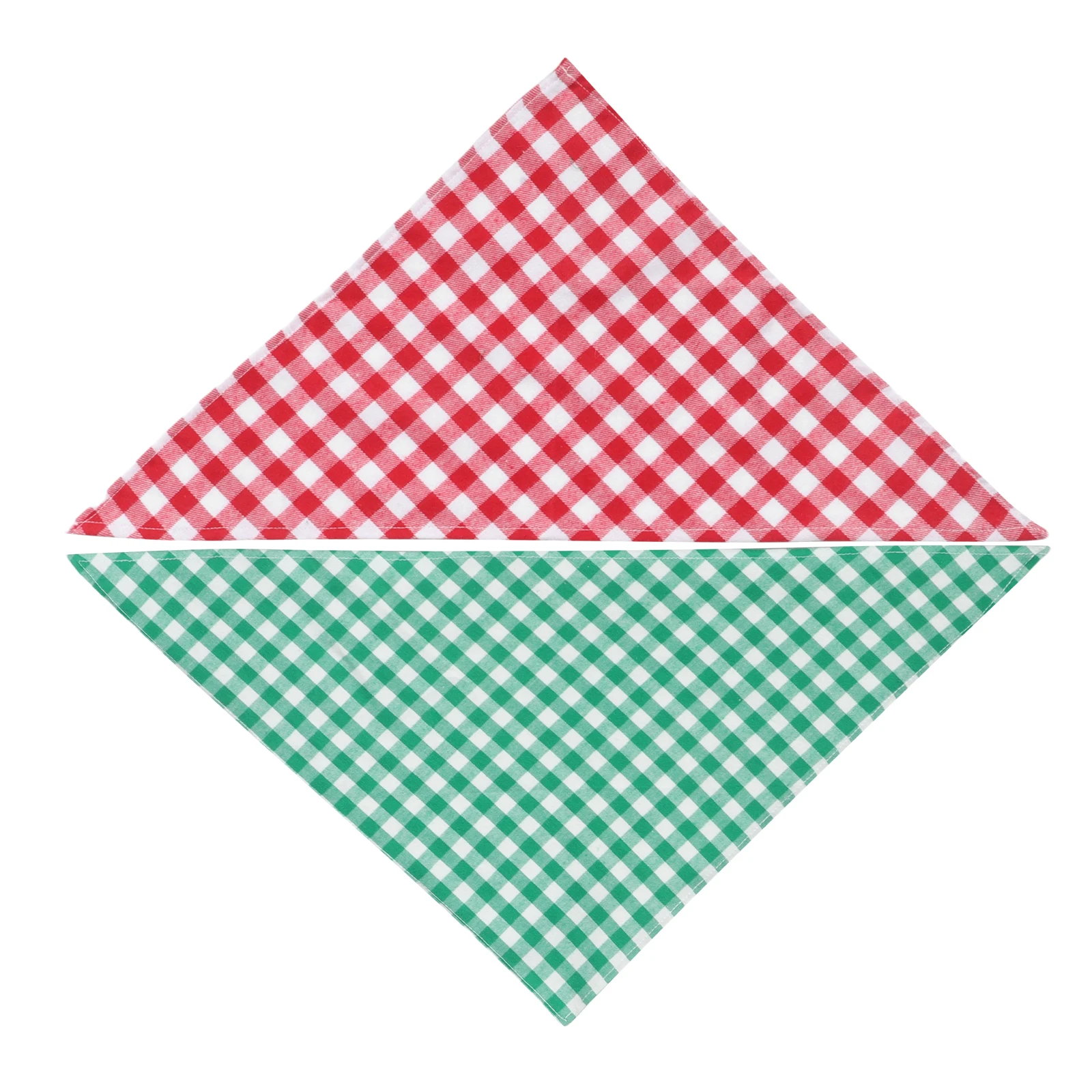 

2Pcs Pet Triangle Bandana Stylish Plaid Bib Scarf for Small Dogs Cats Puppy Drool Absorption Lightweight Comfortable Accessories