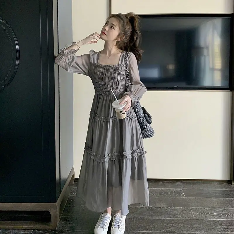 

2024 Spring/Summer New Women's Dress Loose Commuter Casual Splice High Waist A-line Skirt