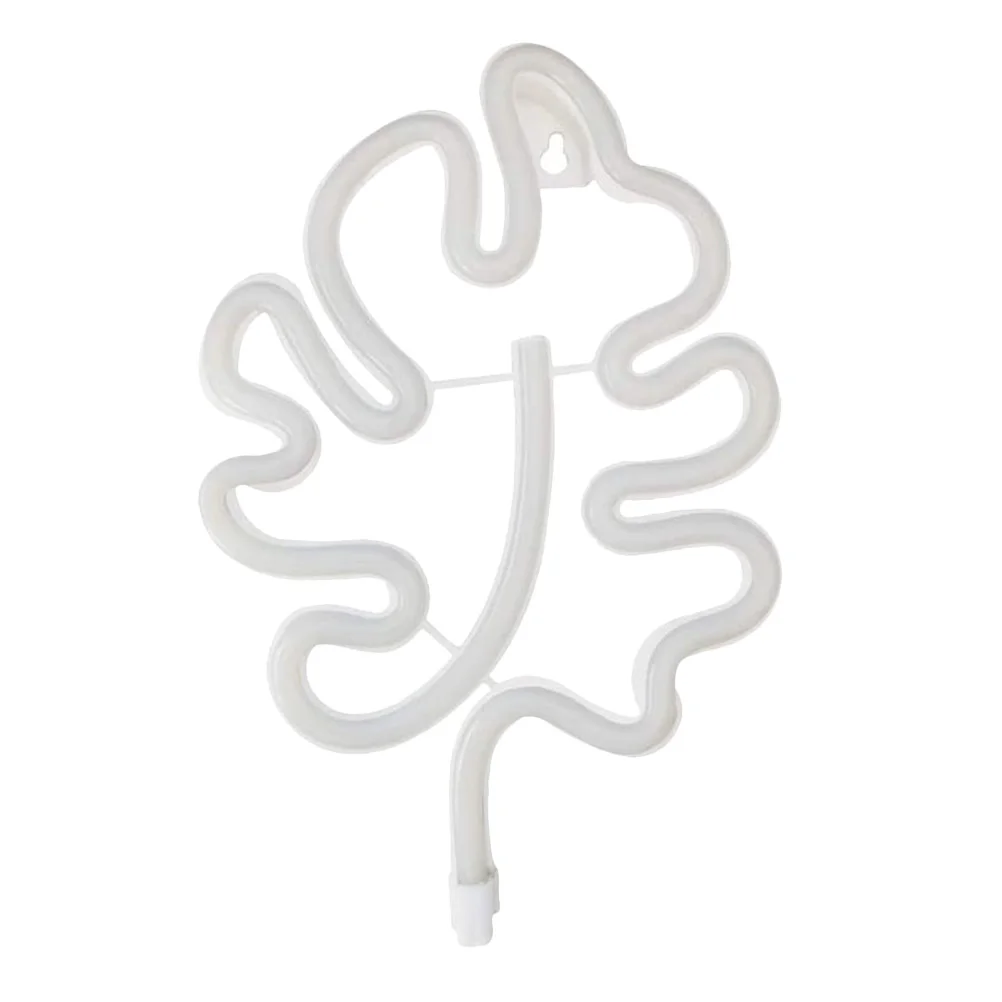 LED Monstera Shaped Neon Night Light USB Or Powered Nordic Style Night Lamp Bedside Table Light Festival Decor