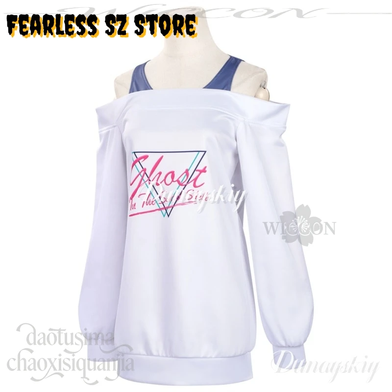 Chiharu Cosplay Milky Anime Subwaayy תחפושות JK Kawaii White Hoodie Dress Green Sock Sleeves Wigs Christmas Halloween Party Cos - view 4